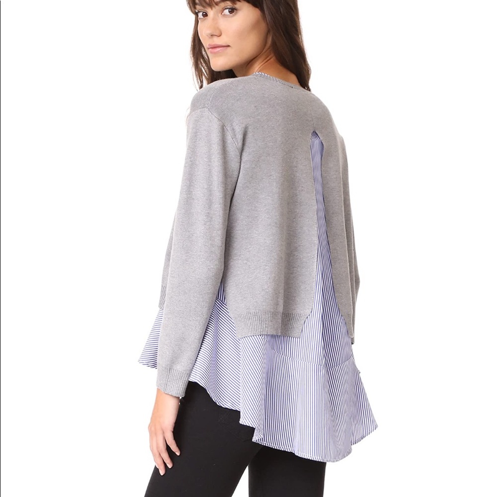 EUC English Factory Combo Flounce Sweater